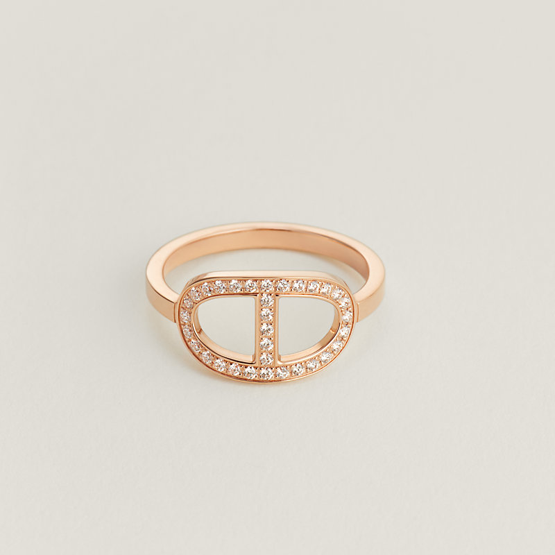 Chaine d'ancre Contour ring, medium model | Hermès Mainland